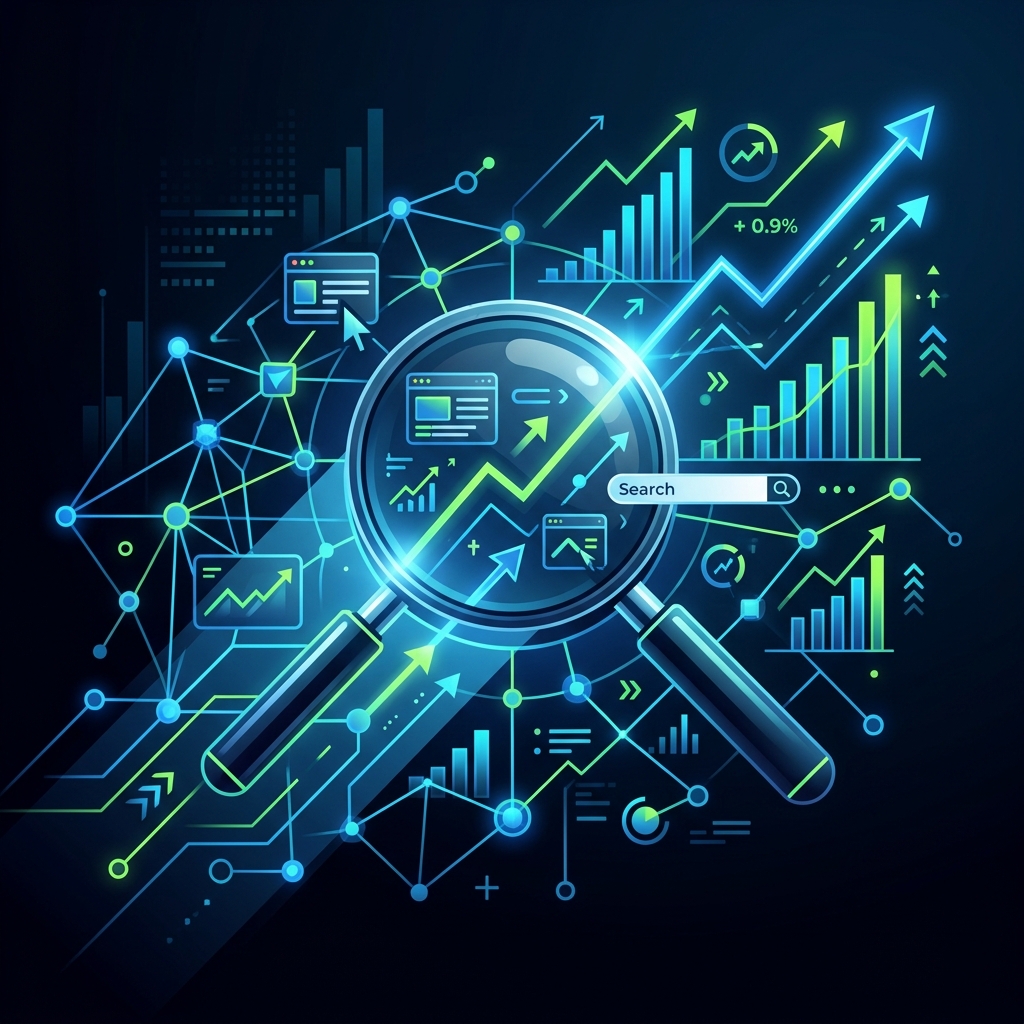 Graphique SEO et analyse de trafic